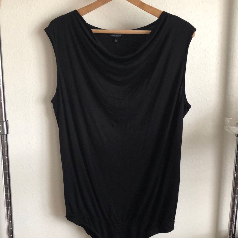 VIOLET & ROSES Black Bodysuit.